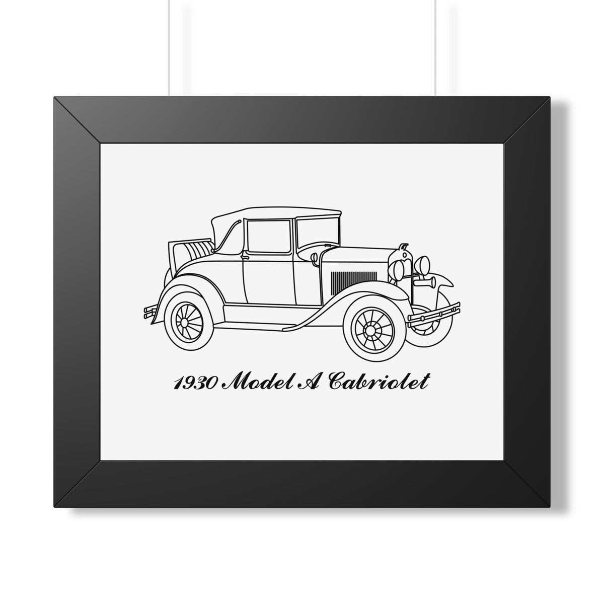 1930 Cabriolet Framed Drawing