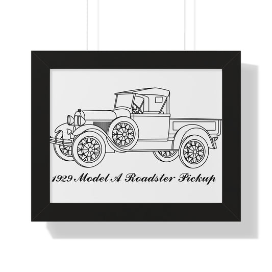 1929 Roadster Pickup Framed Drawing