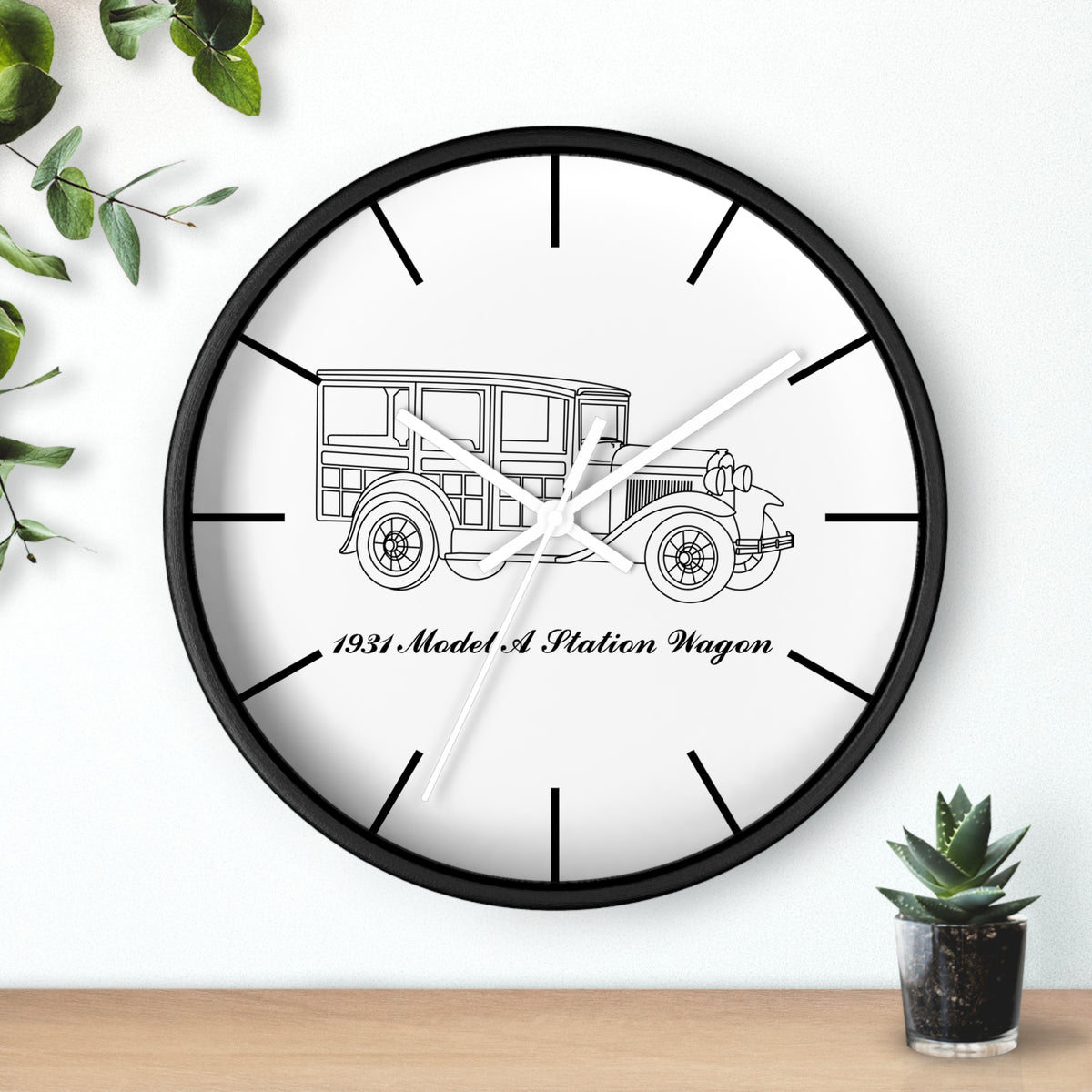 1931 Station Wagon Wall Clock