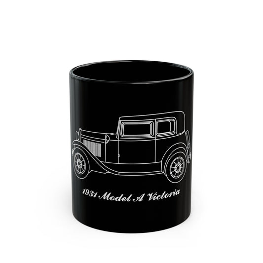 1931 Victoria Black Mug