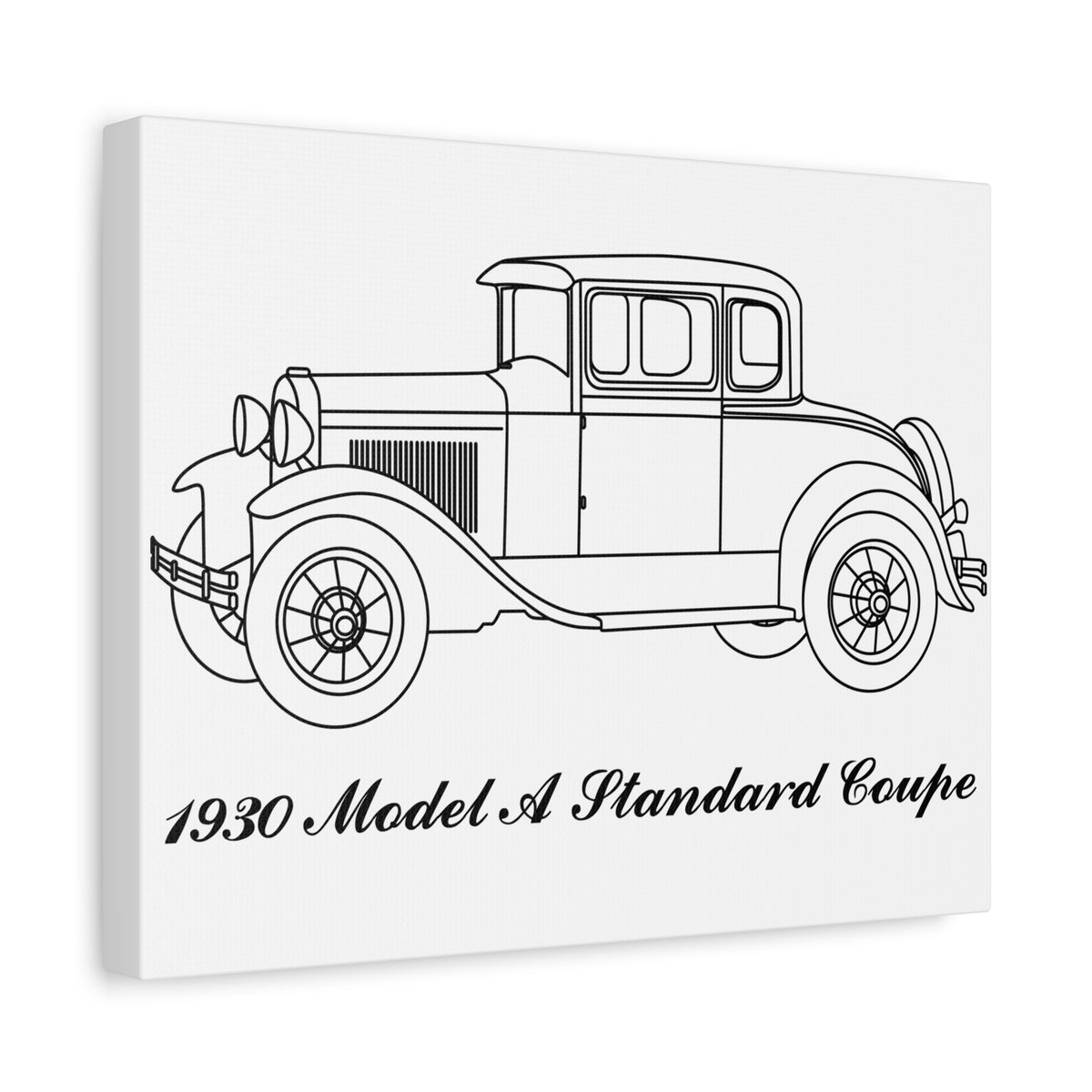 1930 Standard Coupe White Canvas Wall Art