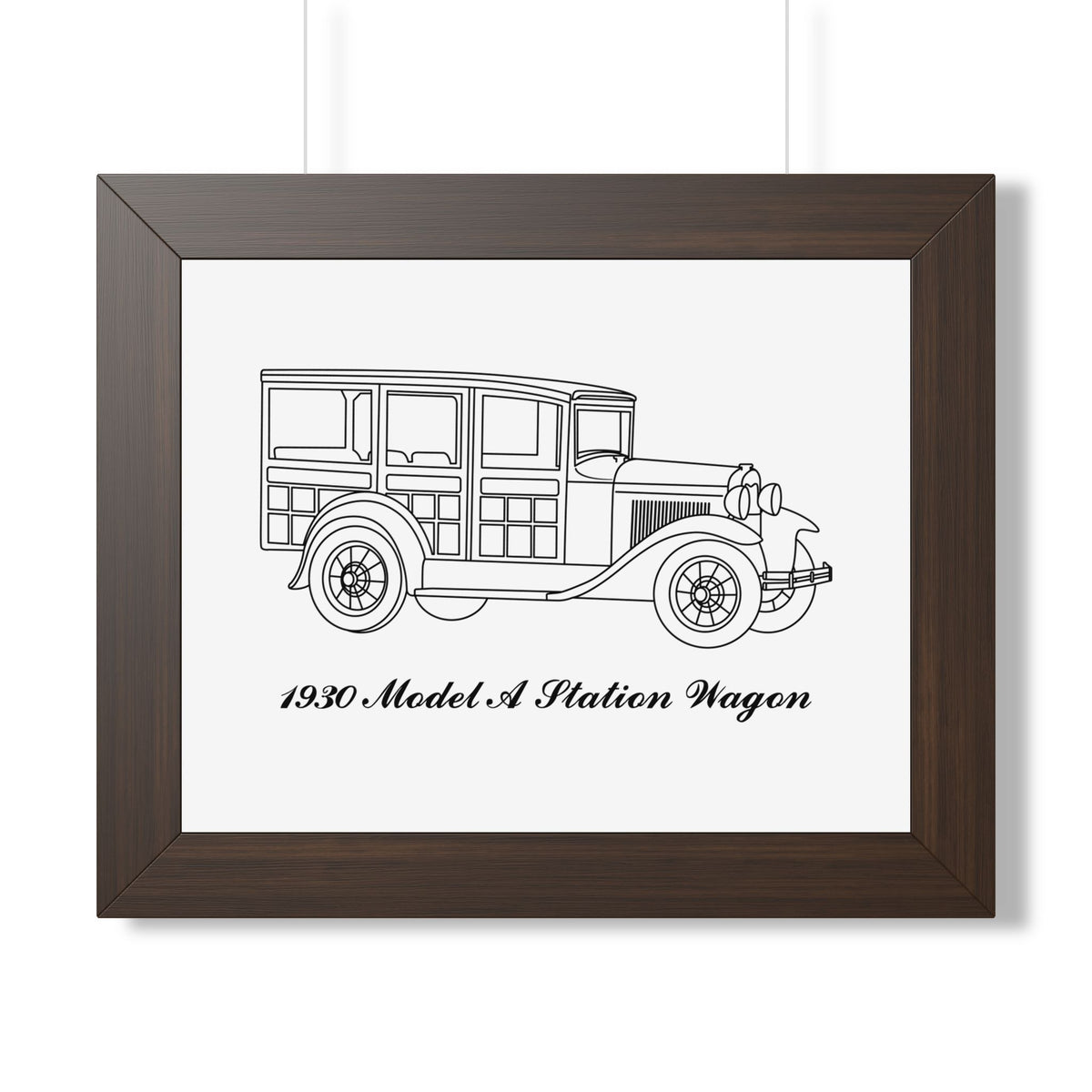 1930 Station Wagon Framed Drawing