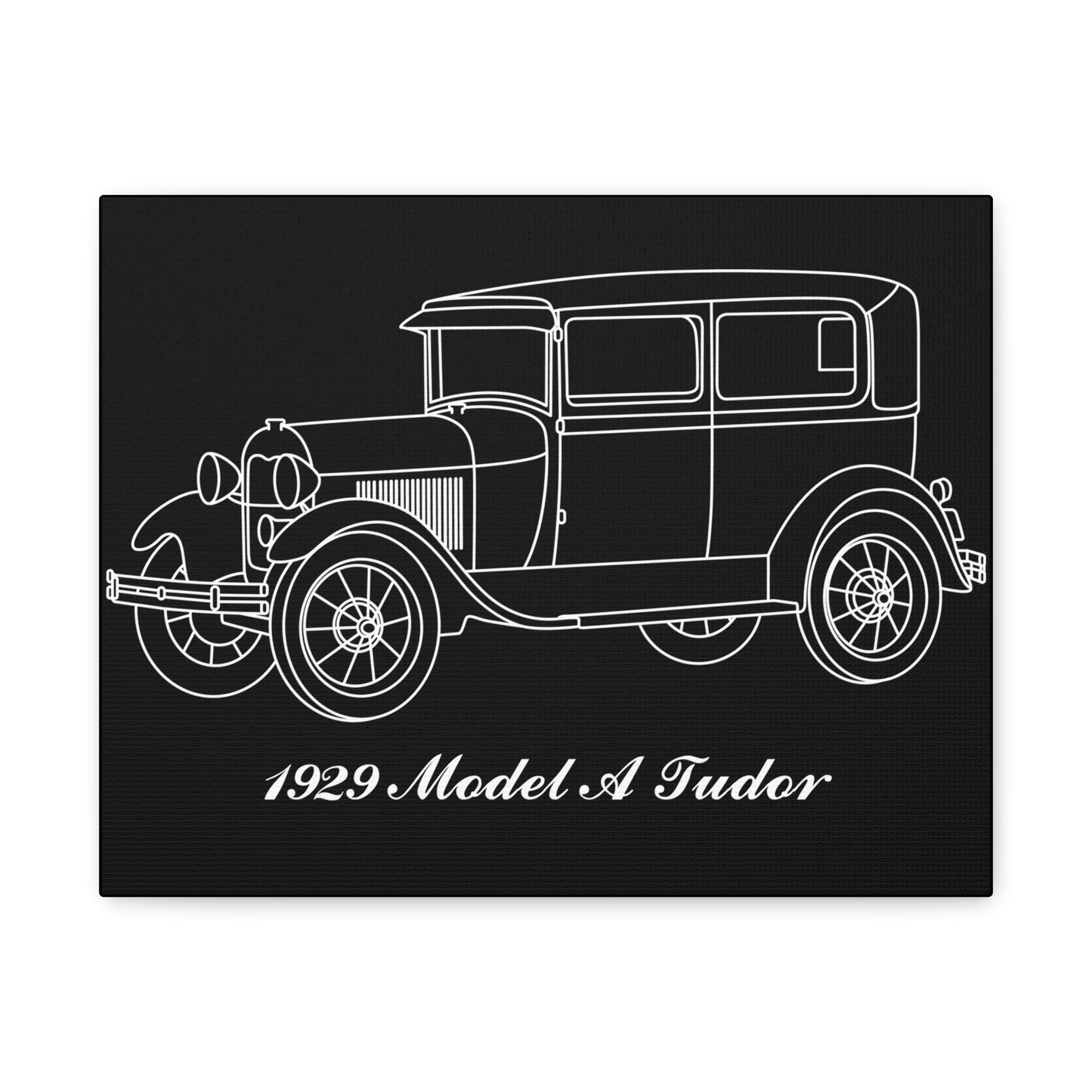 1929 Tudor Black Canvas Wall Art