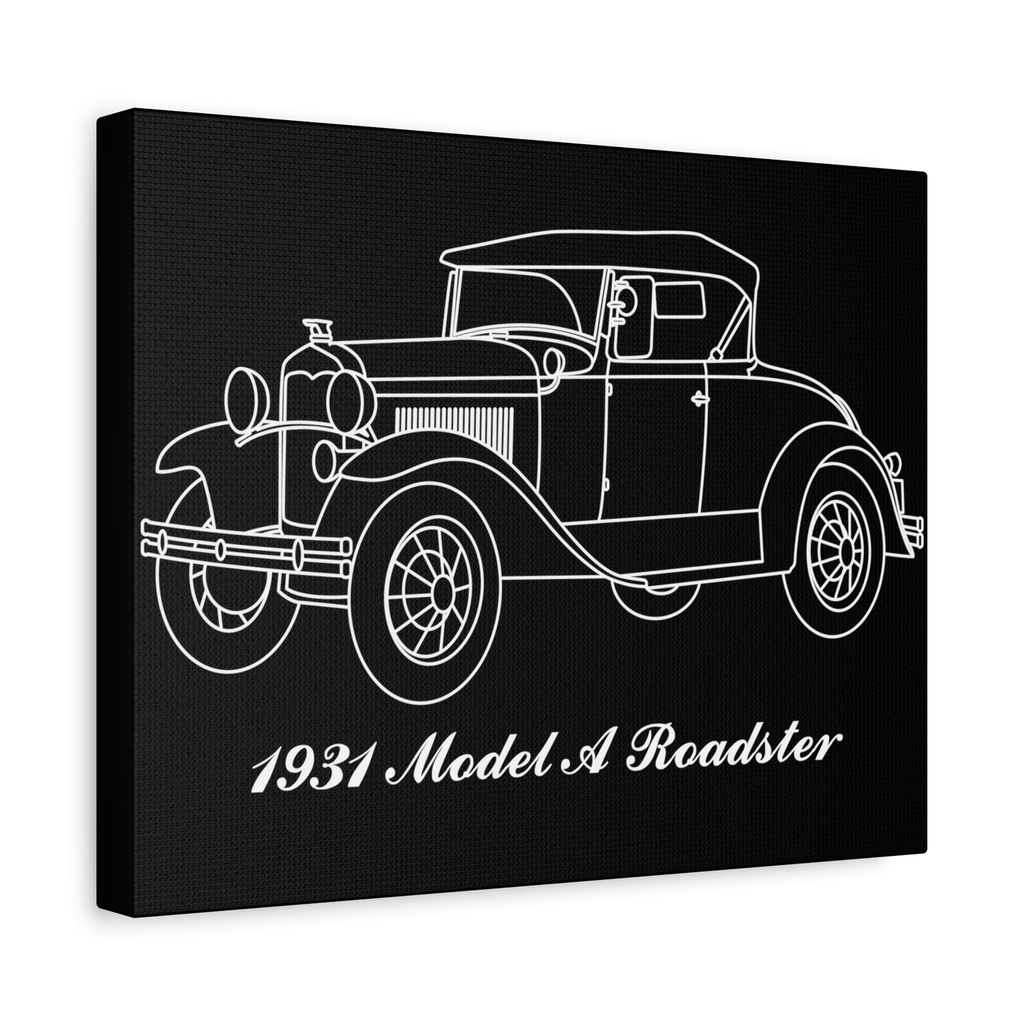 1931 Roadster Black Canvas Wall Art