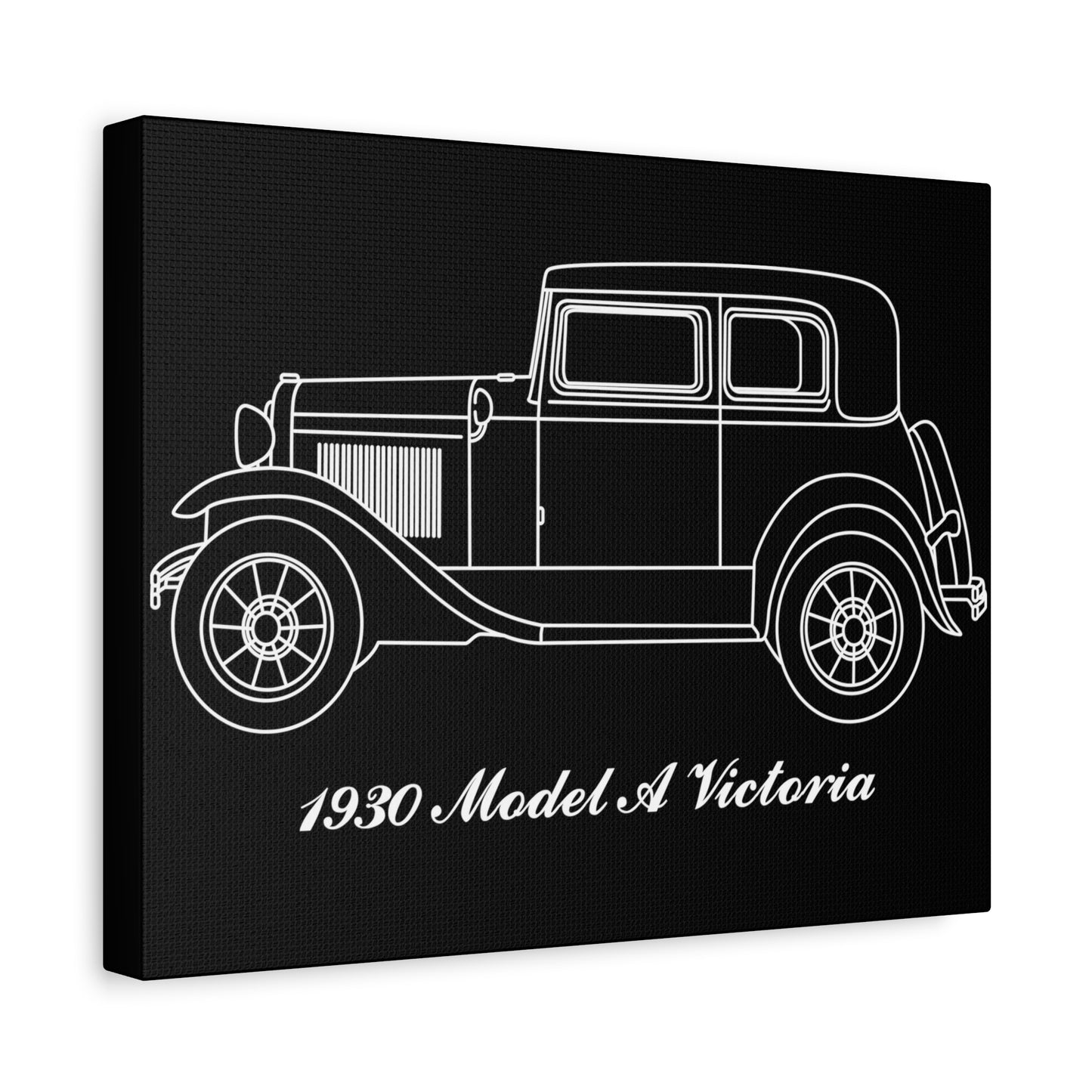 1930 Victoria Black Canvas Wall Art