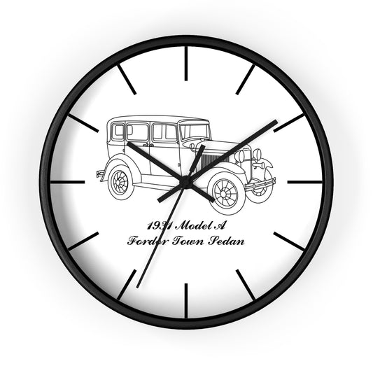 1931 Fordor Town Sedan Wall Clock