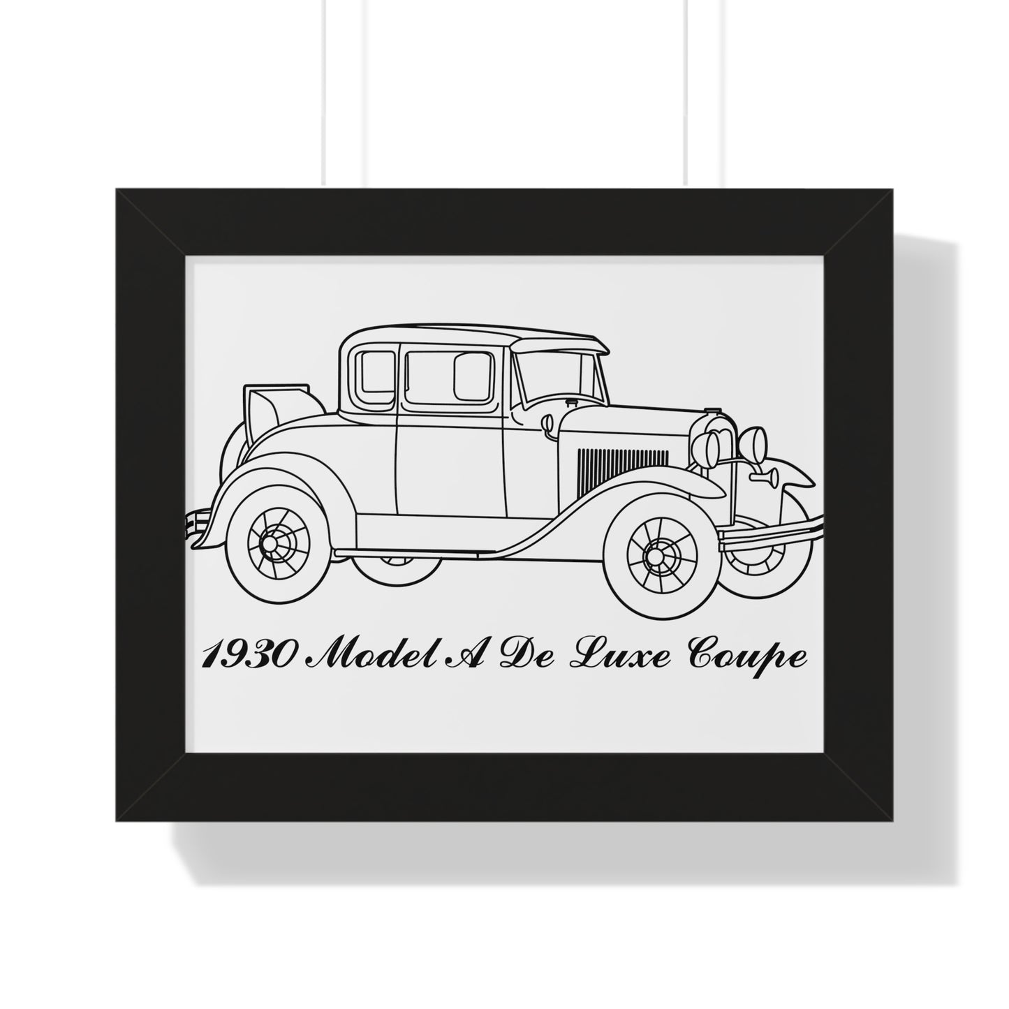 1930 De Luxe Coupe Framed Drawing