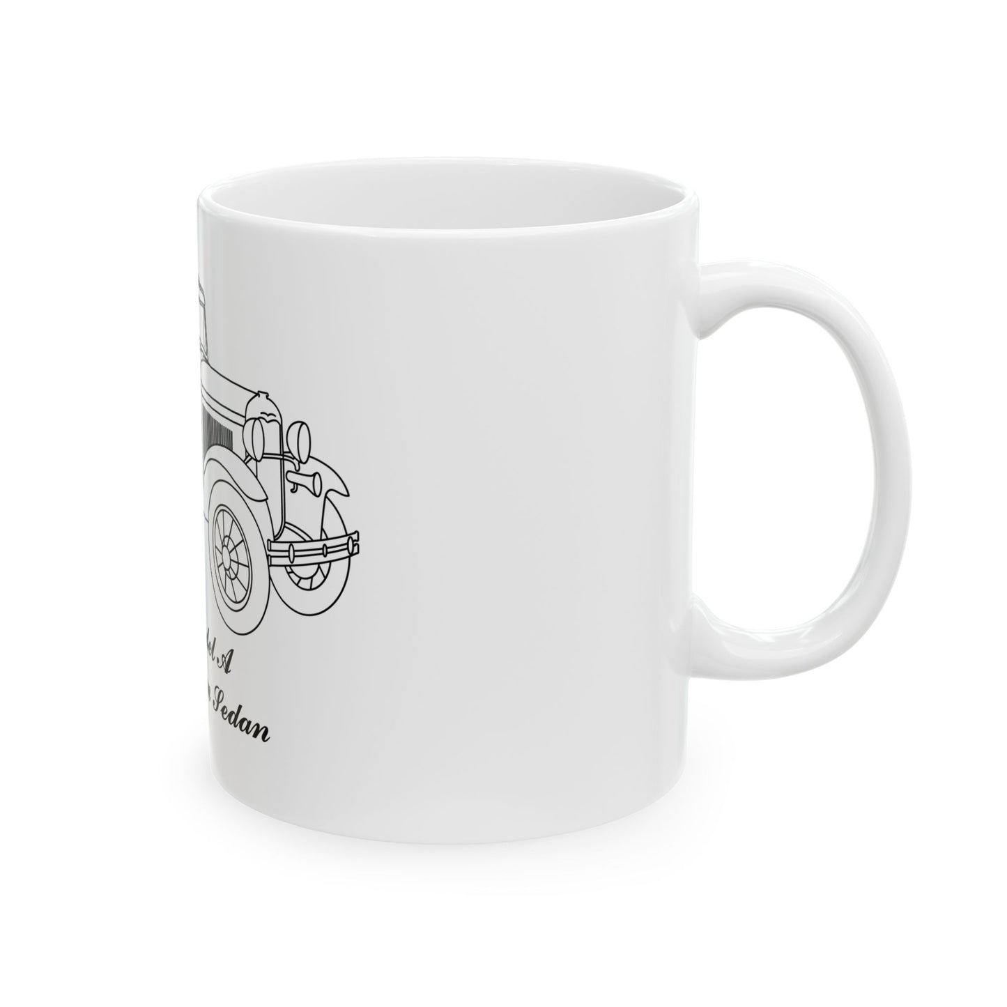 1931 Fordor Town Sedan White Mug