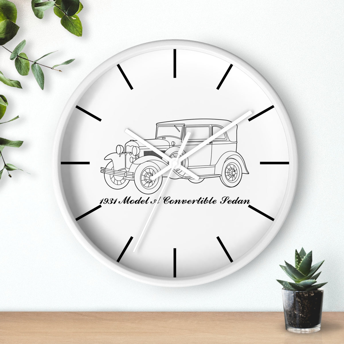 1931 Convertible Sedan Wall Clock