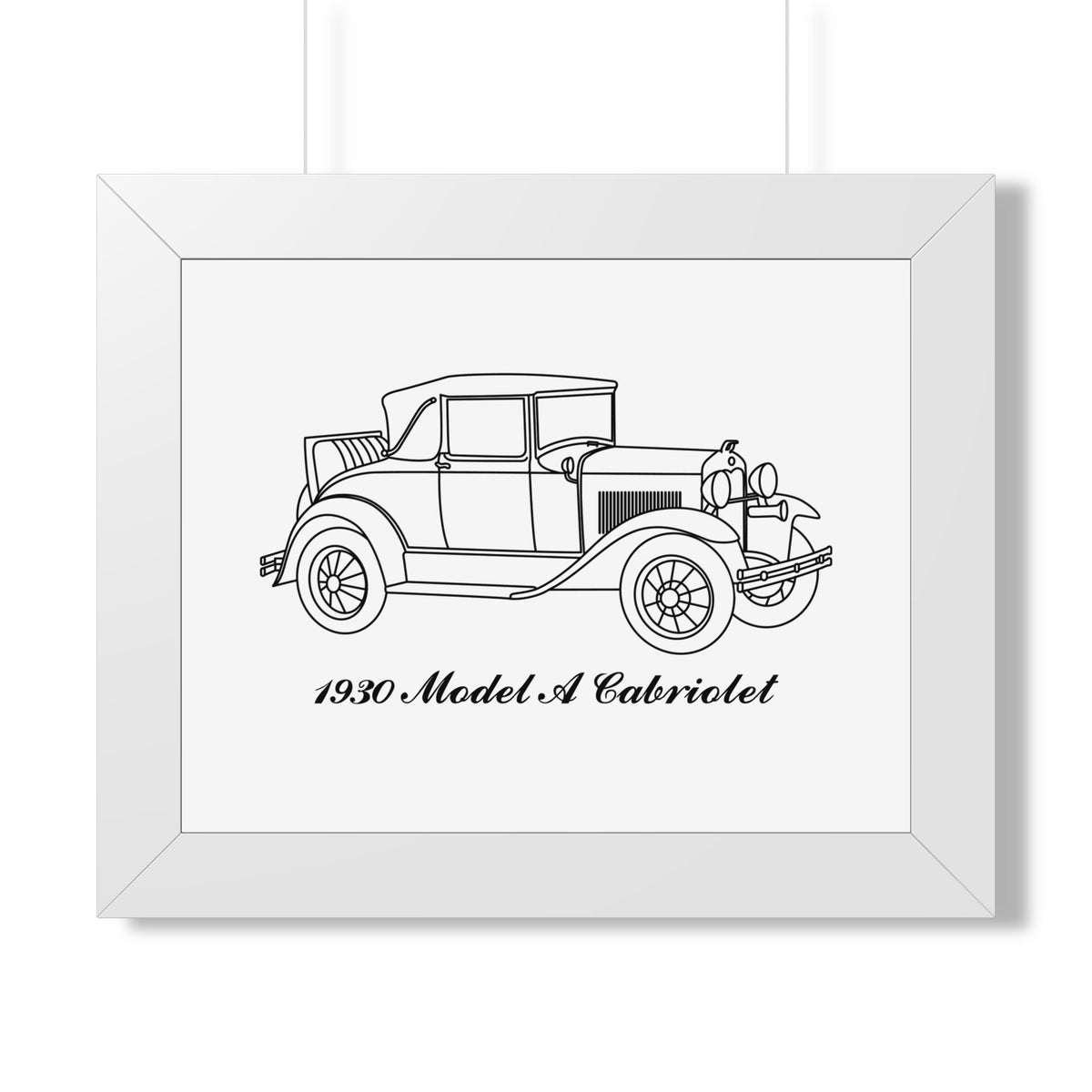 1930 Cabriolet Framed Drawing