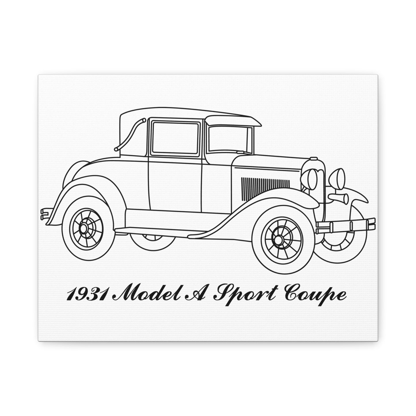 1931 Sport Coupe White Canvas Wall Art