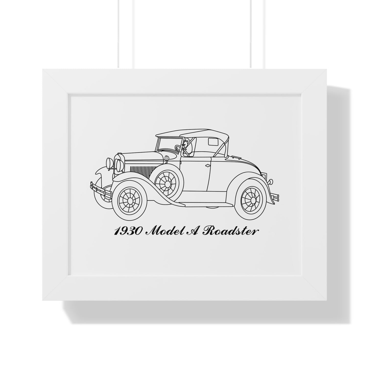 1930 Roadster Framed Drawing