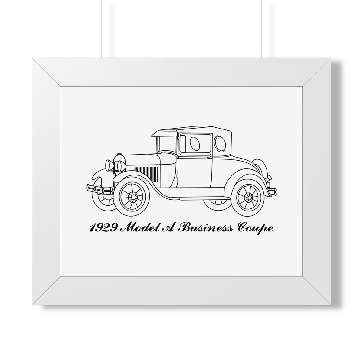 1929 Business Coupe Framed Drawing