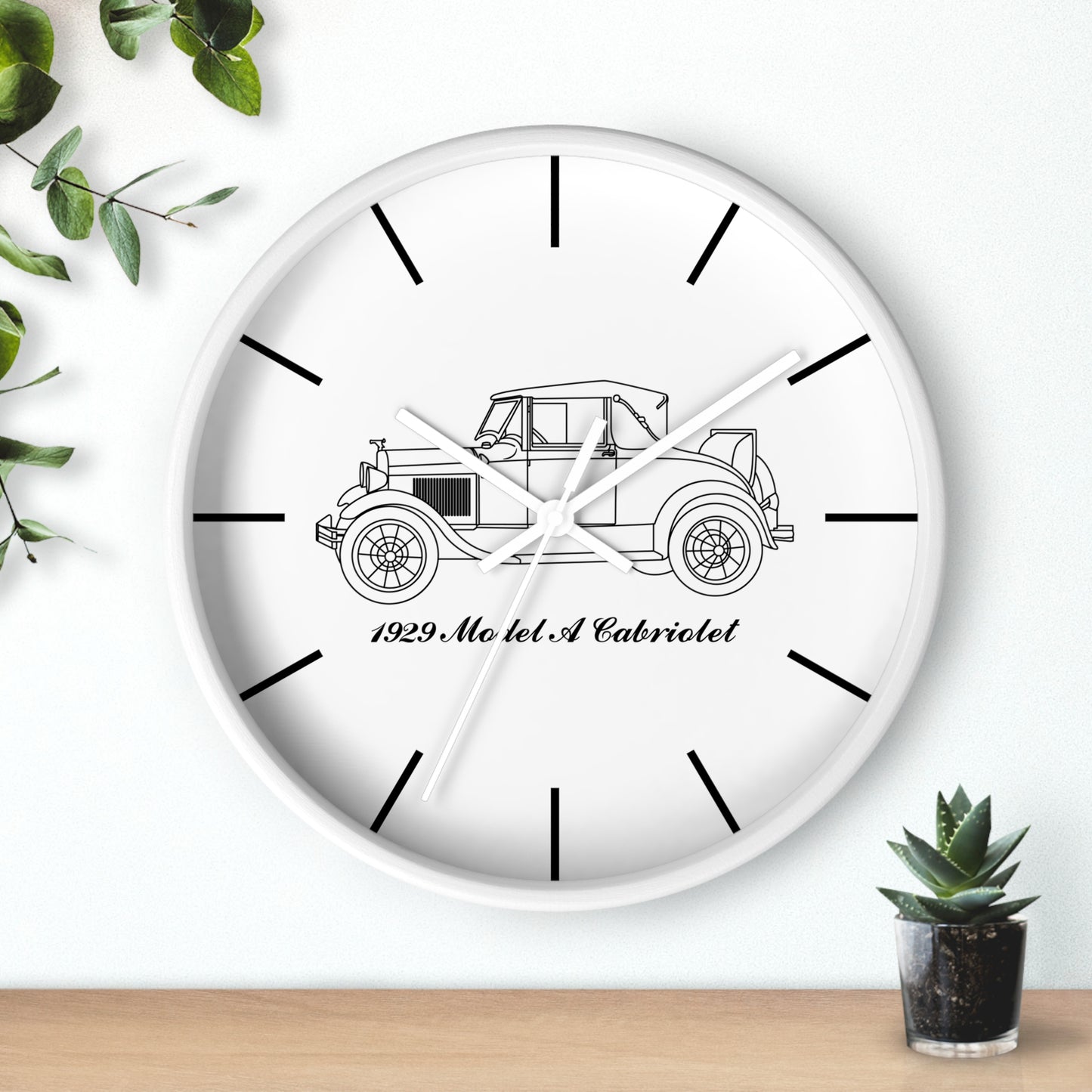1929 Cabriolet Wall Clock