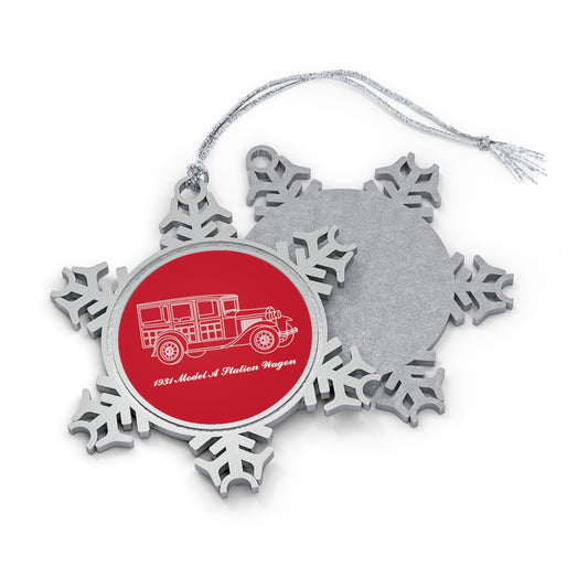 1931 Station Wagpon Snowflake Ornament