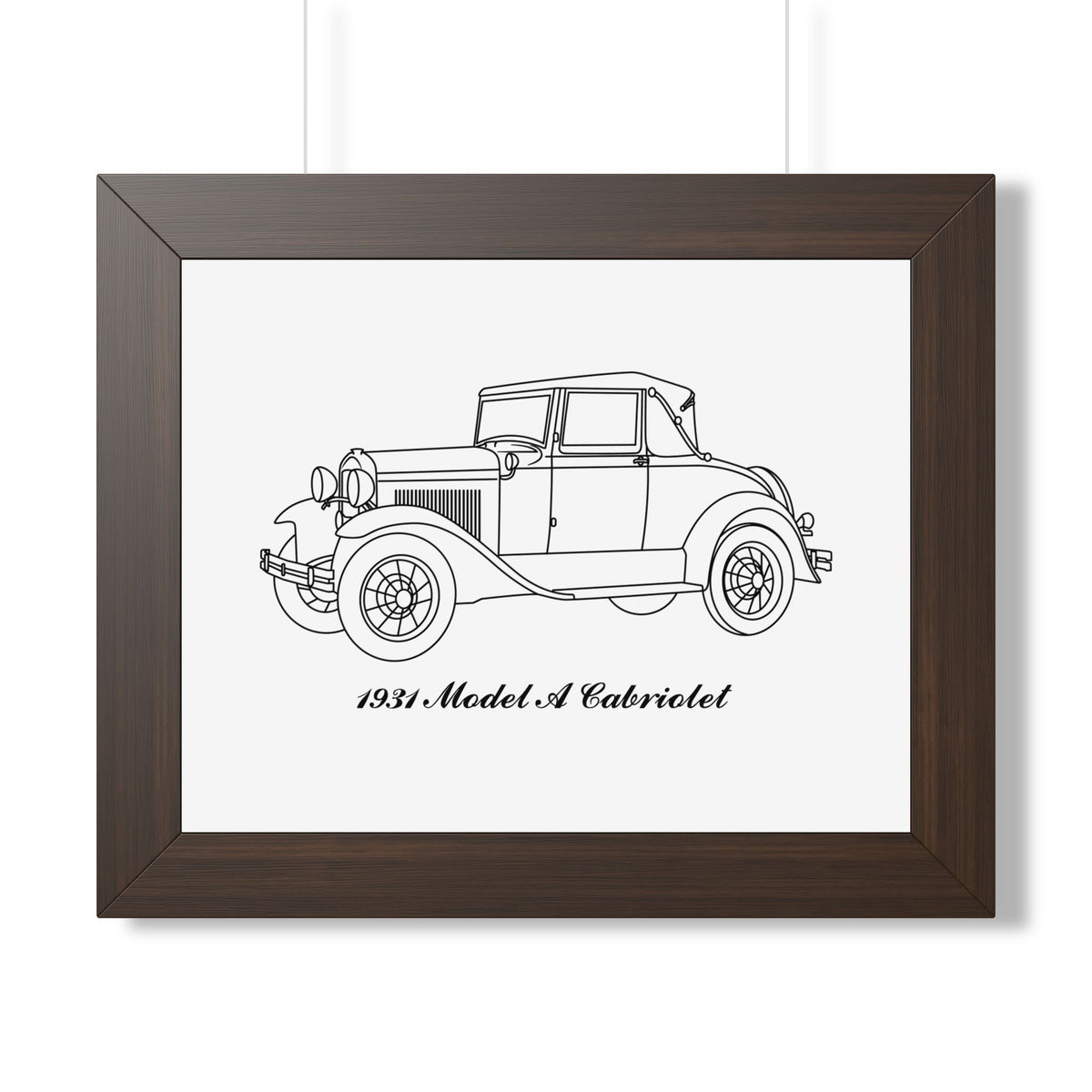 1931 Cabriolet Framed Drawing