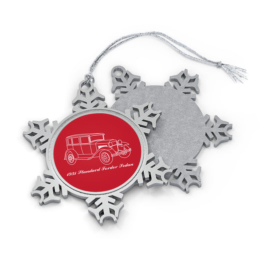 1931 Standard Fordor Sedan Snowflake Ornament