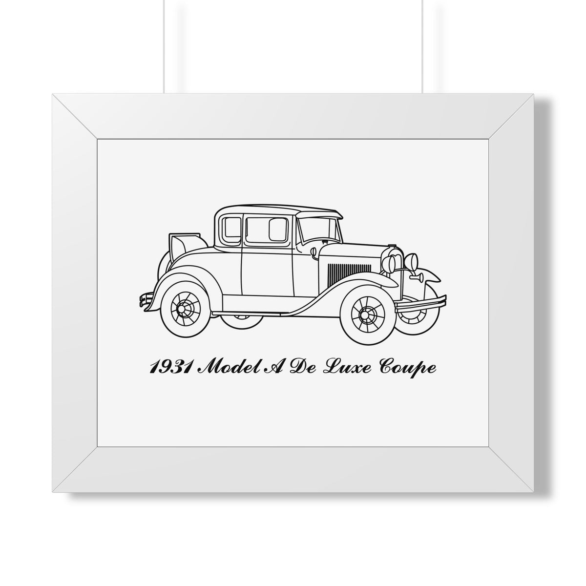 1931 De Luxe Coupe Framed Drawing