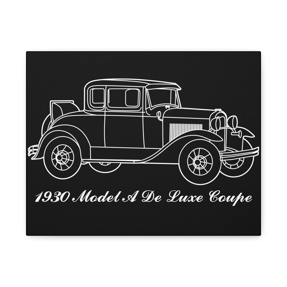 1930 De Luxe Coupe Black Canvas Wall Art