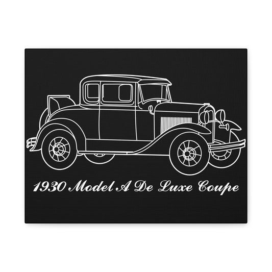 1930 De Luxe Coupe Black Canvas Wall Art