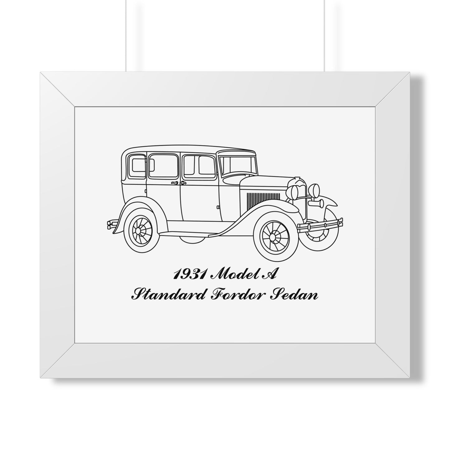 1931 Standard Fordor Sedan Framed Drawing