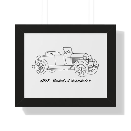 1928 Roadster Framed Drawing