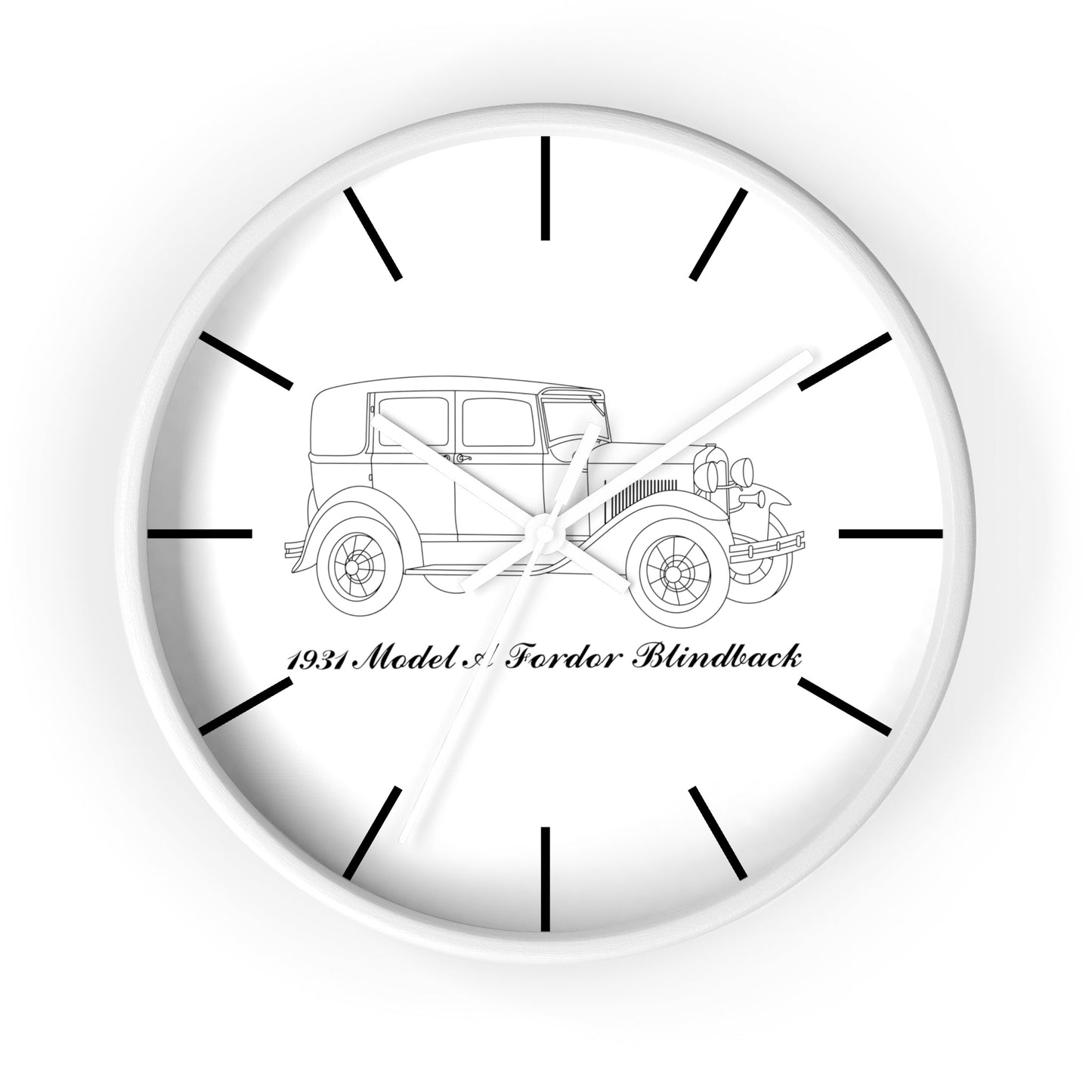 1931 Fordor Town Sedan Blindback Wall Clock