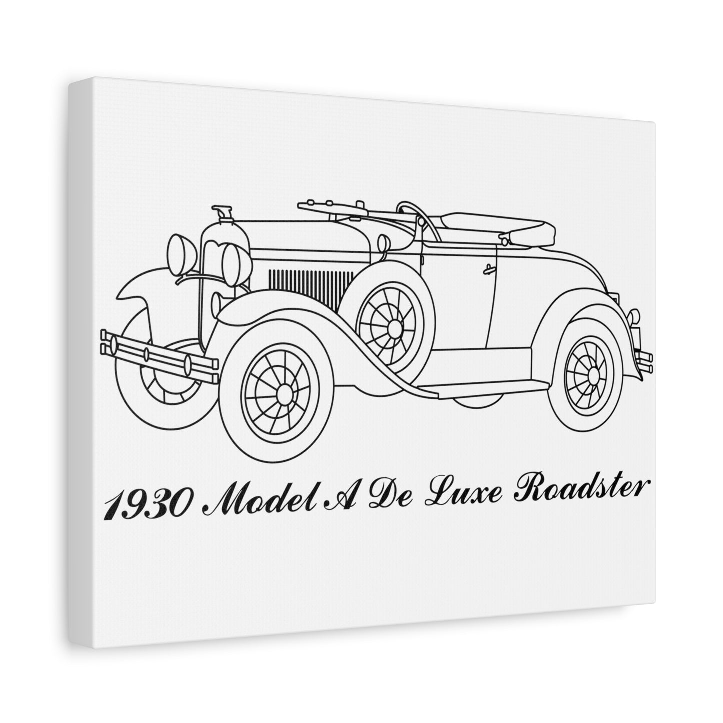 1930 De Luxe Roadster White Canvas Wall Art