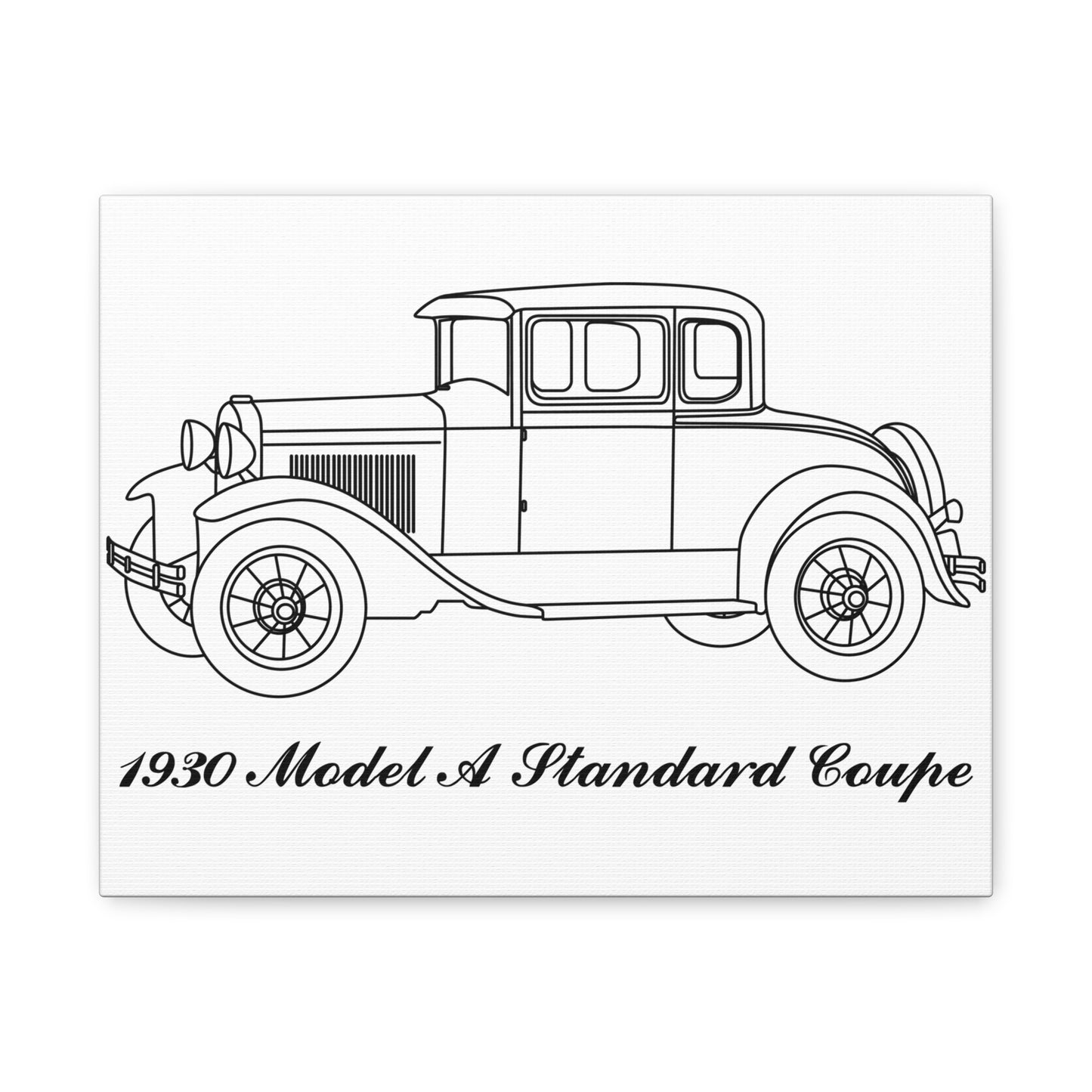 1930 Standard Coupe White Canvas Wall Art