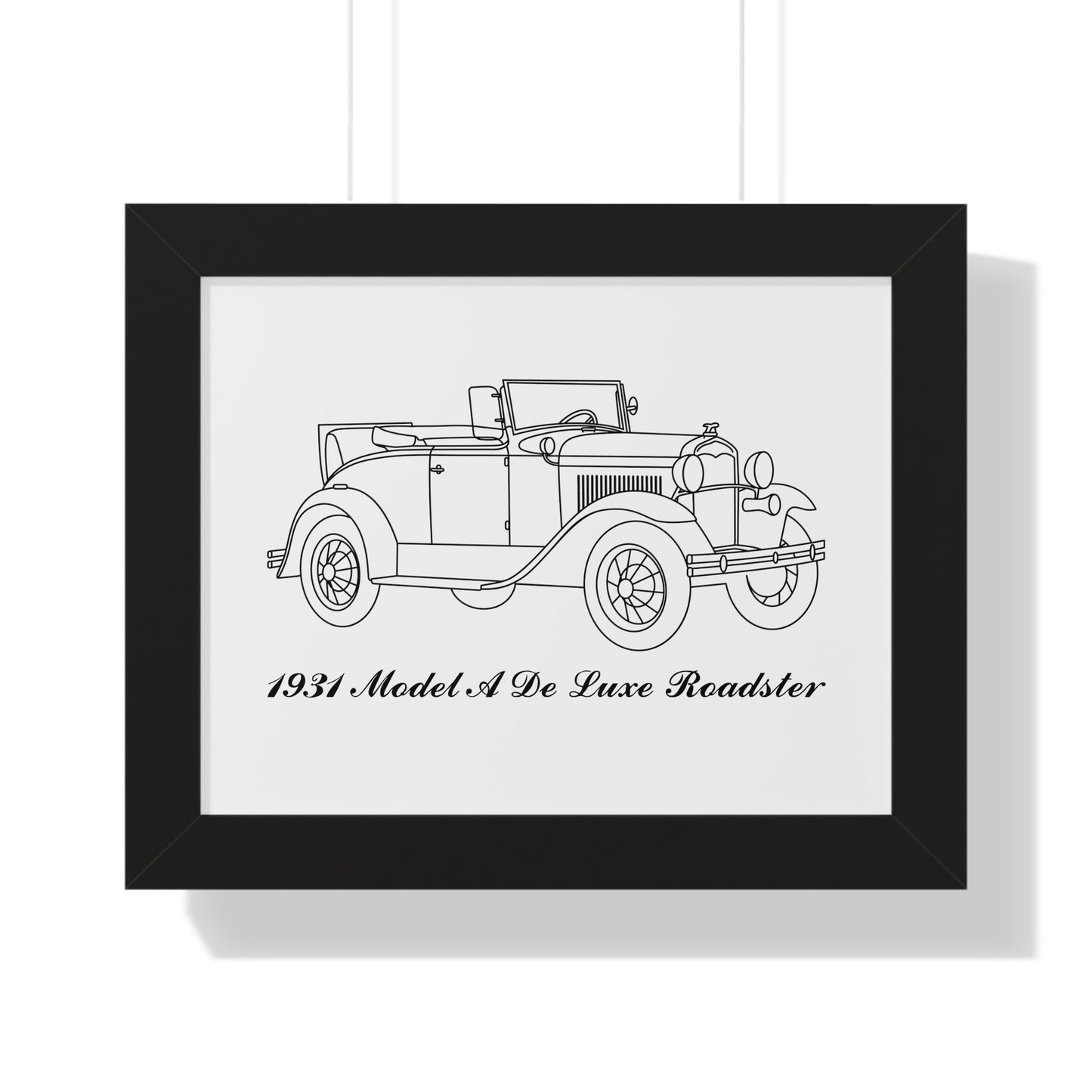 1931 De Luxe Roadster Framed Drawing