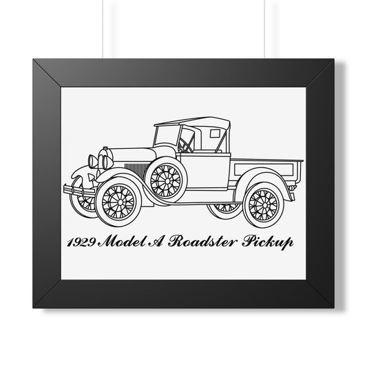 1929 Roadster Pickup Framed Drawing