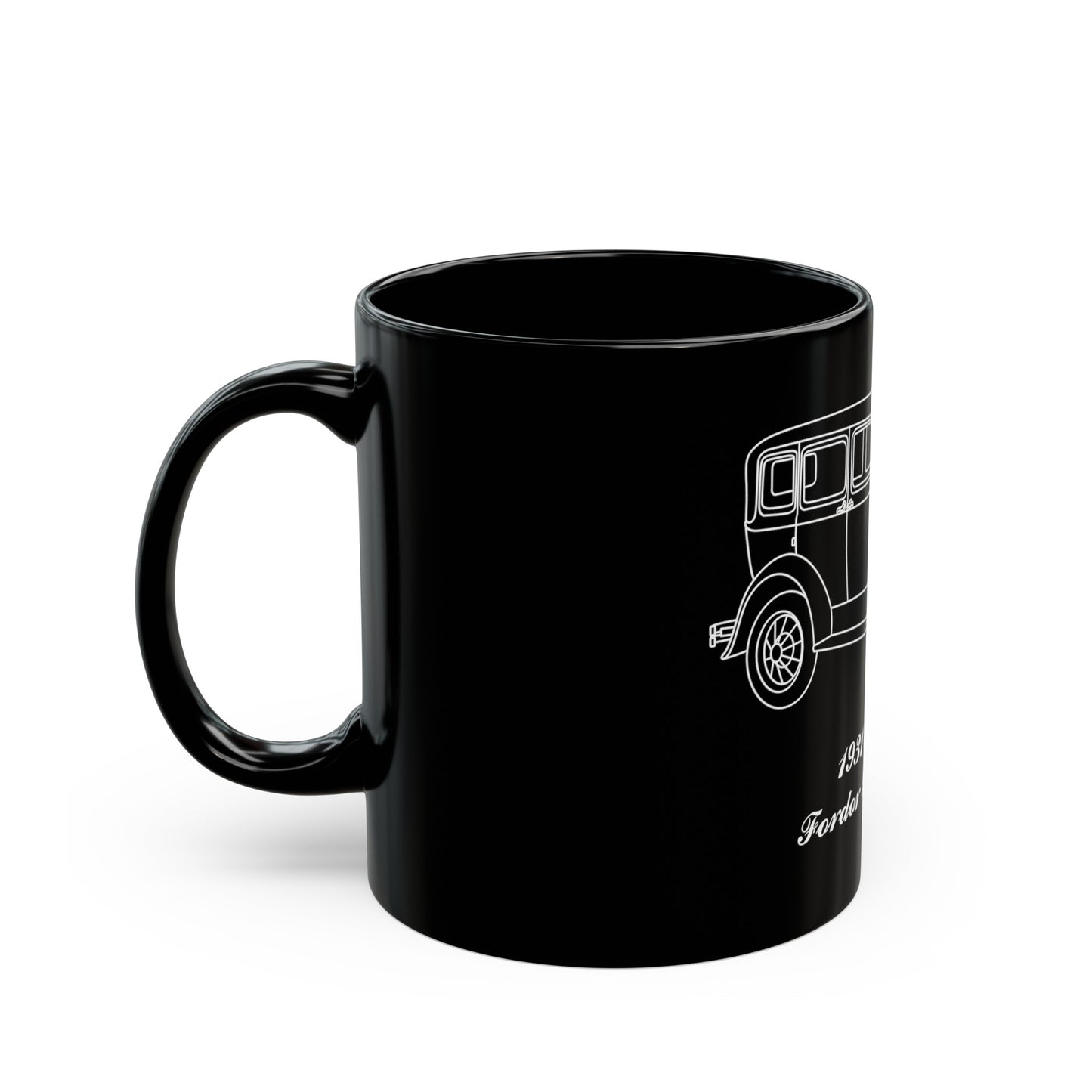 1931 Fordor Town Sedan Black Mug