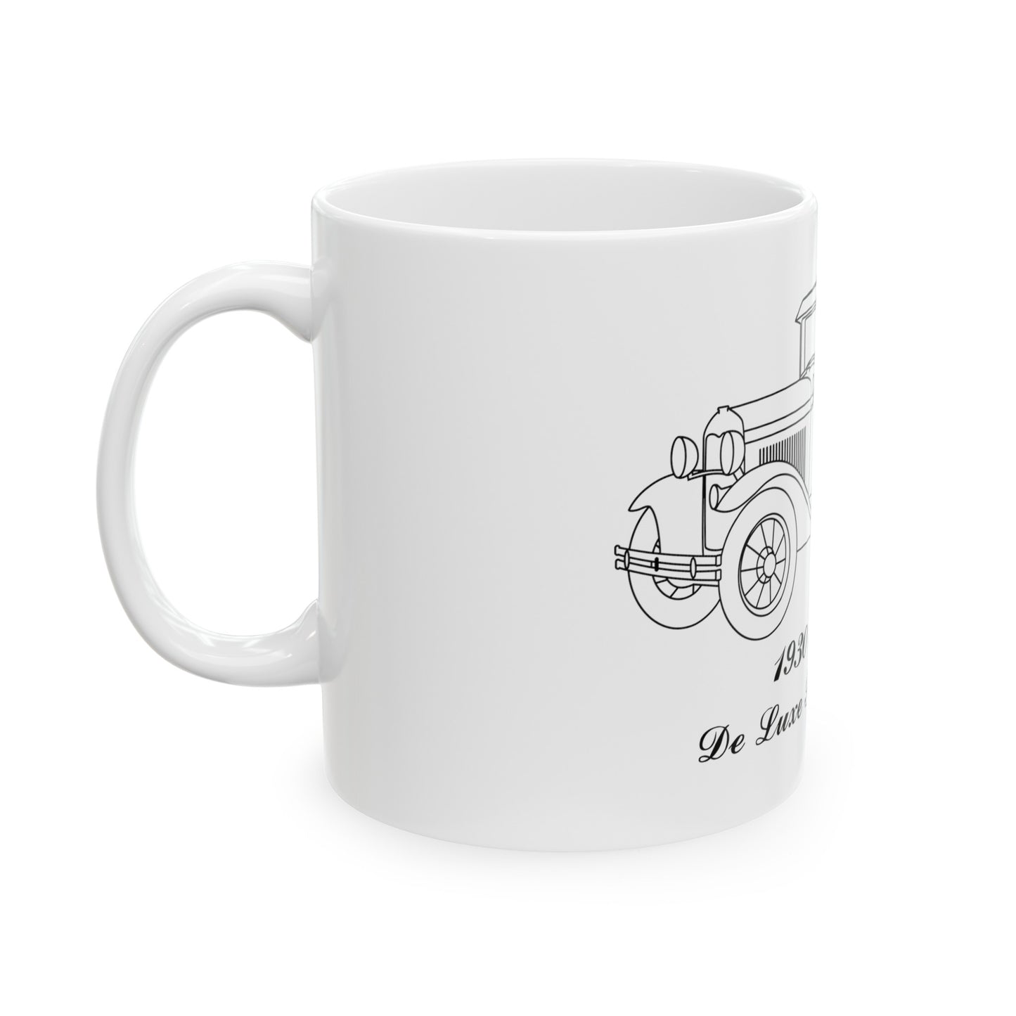 1930 De Luxe Fordor Sedan White Mug