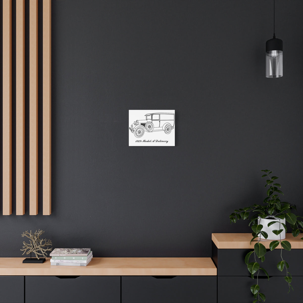 1929 Delivery White Canvas Wall Art