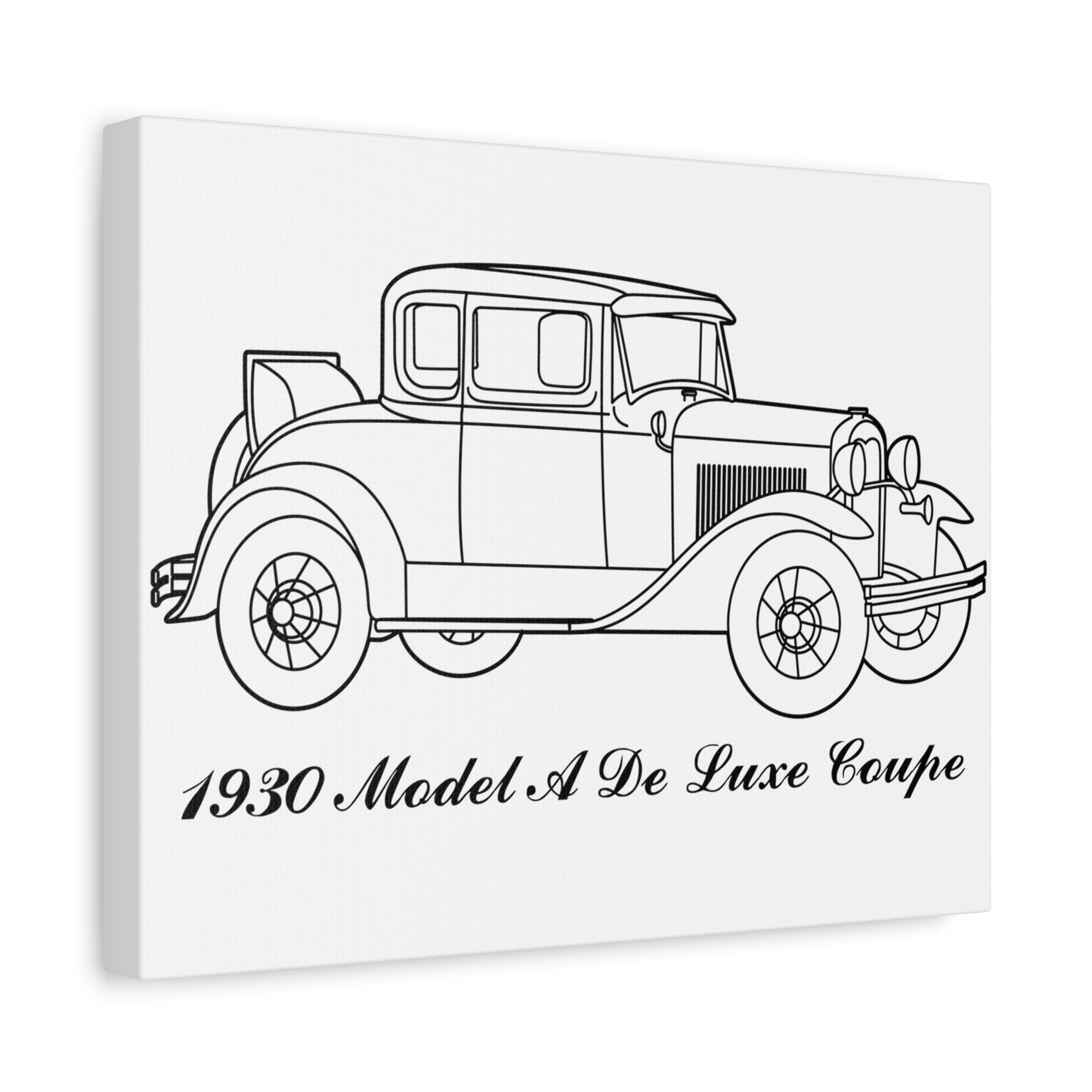 1930 De Luxe Coupe White Canvas Wall Art