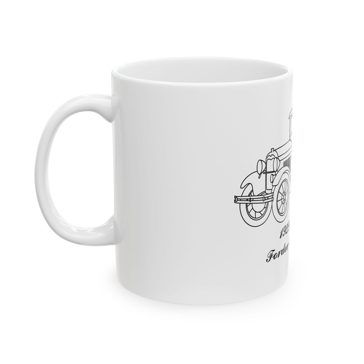 1929 Fordor Town Sedan White Mug