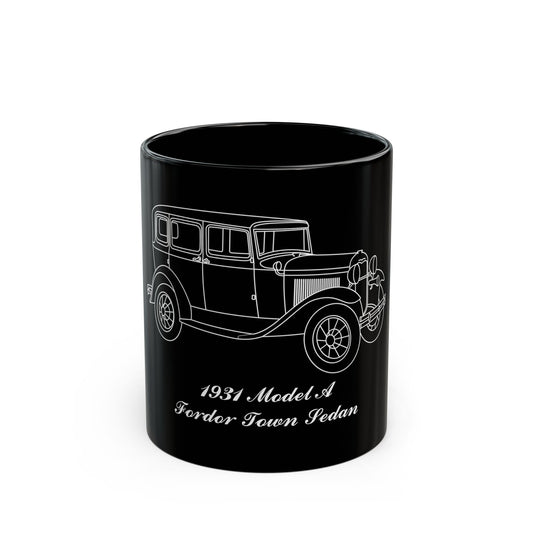 1931 Fordor Town Sedan Black Mug