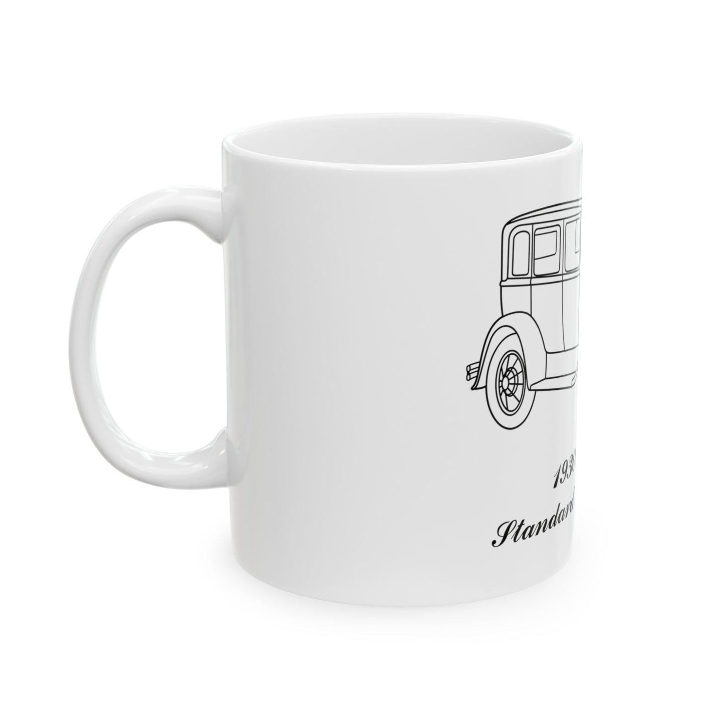 1930 Standard Fordor Sedan White Mug