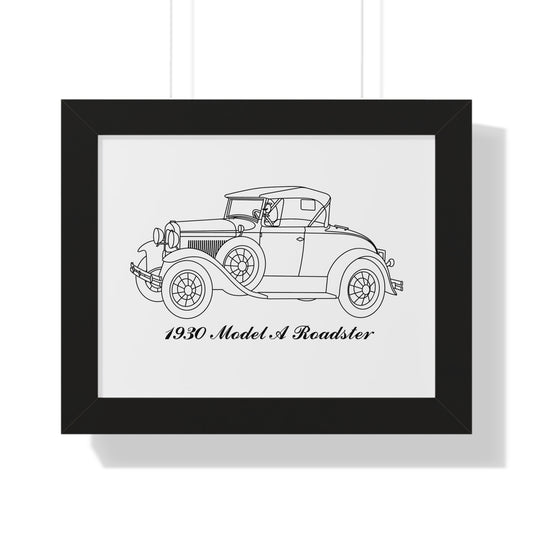 1930 Roadster Framed Drawing