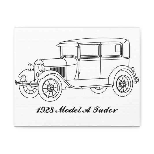 1928 Tudor White Canvas Wall Art