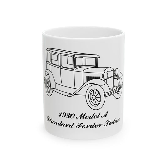1930 Standard Fordor Sedan White Mug