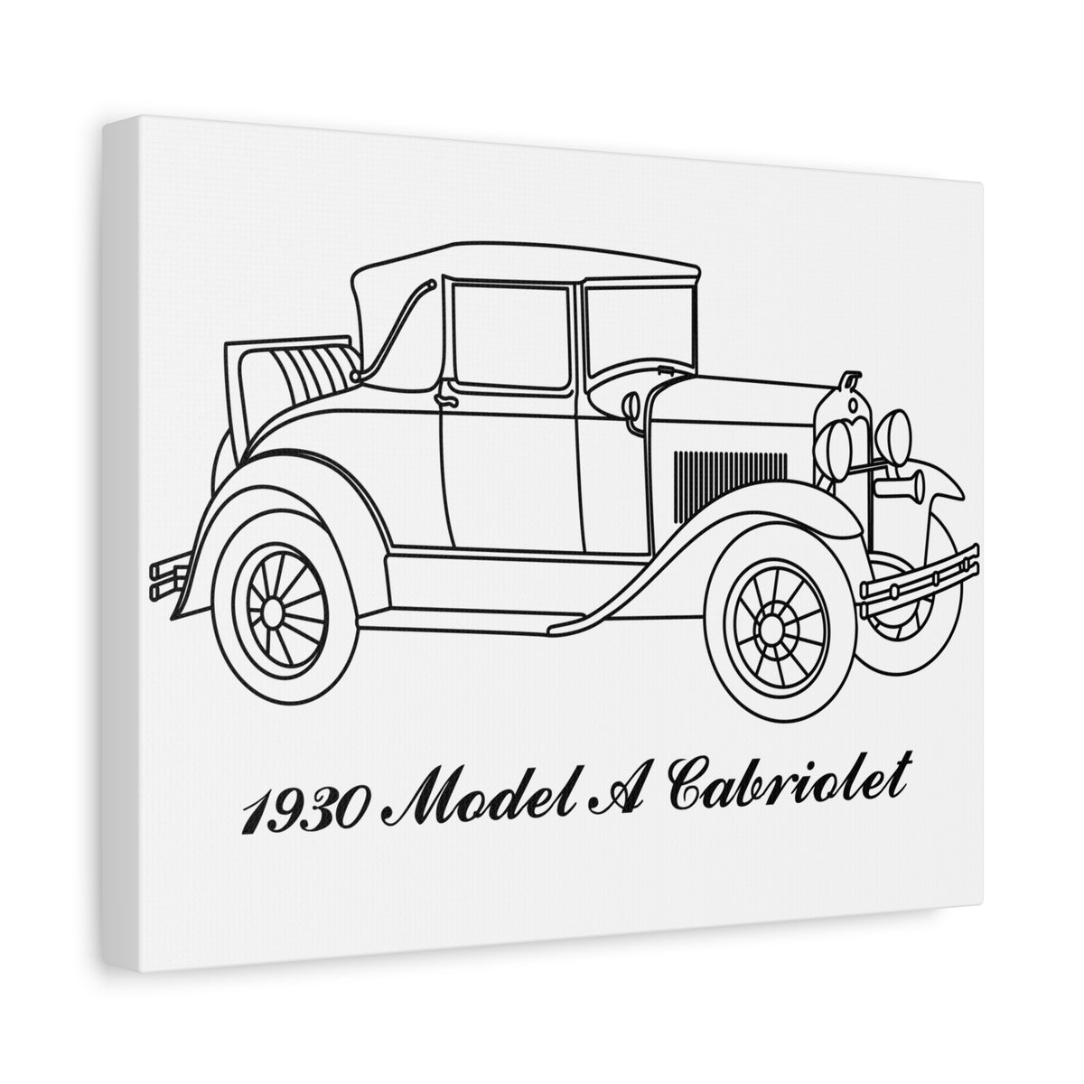 1930 Cabriolet White Canvas Wall Art