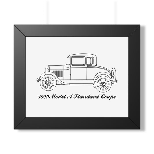 1929 Standard Coupe Framed Drawing
