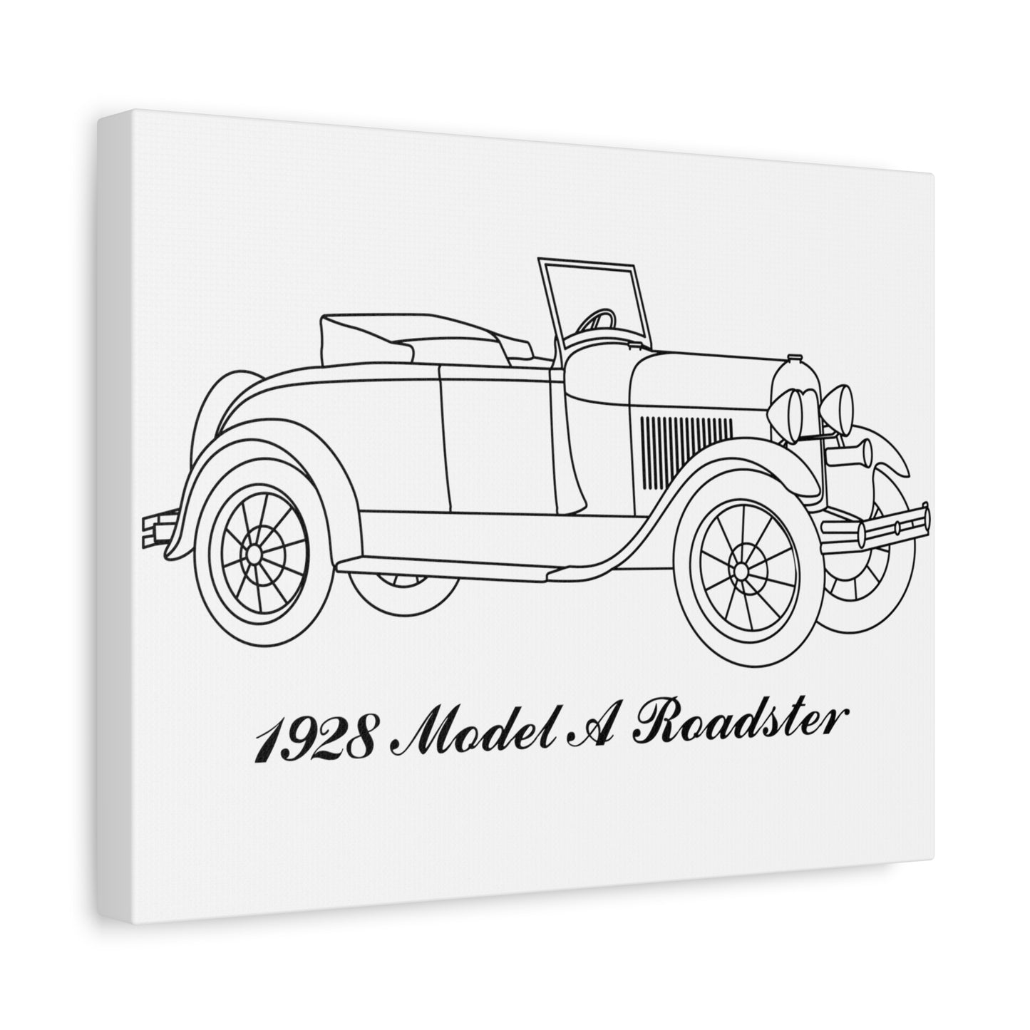 1928 Roadster White Canvas Wall Art
