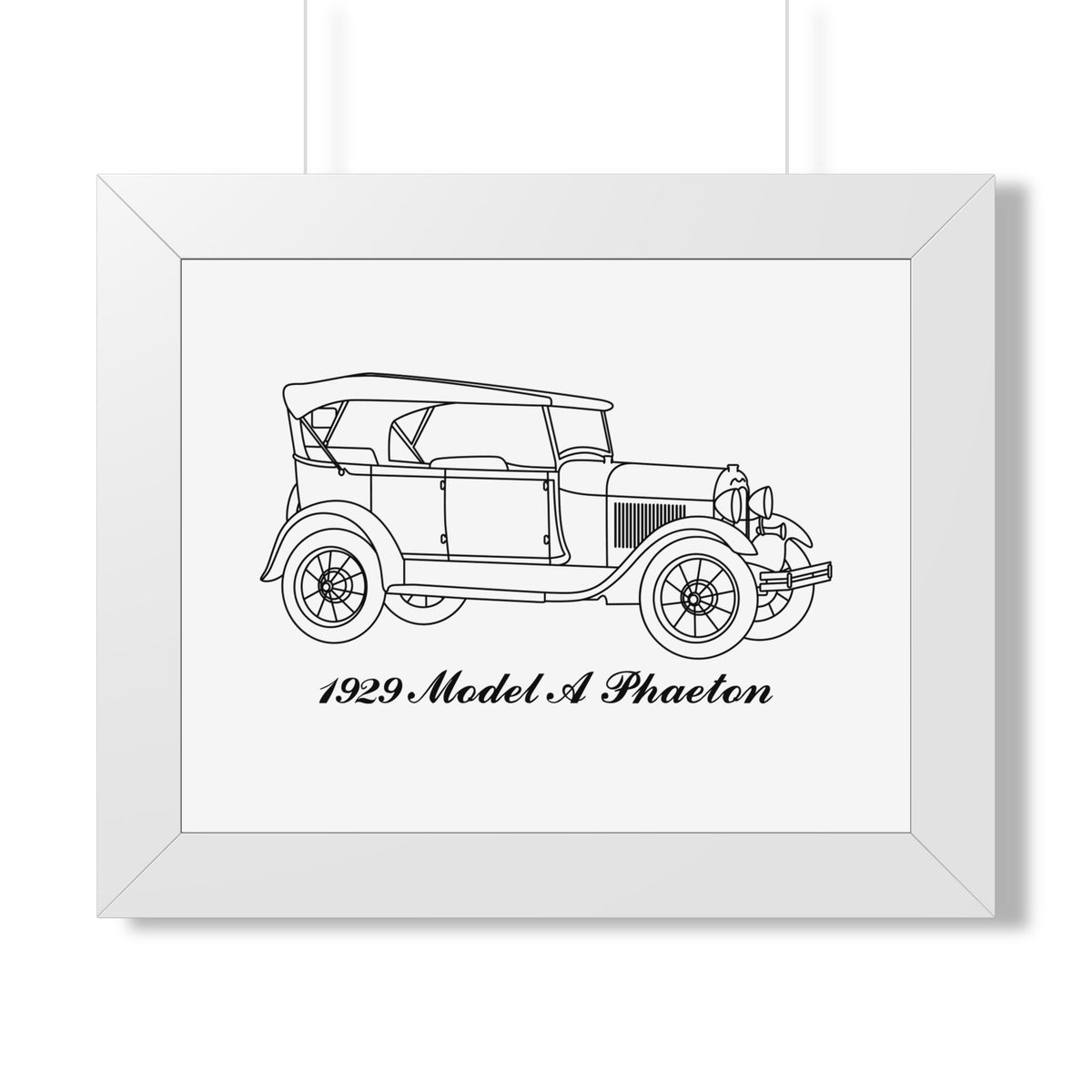 1929 Phaeton Framed Drawing