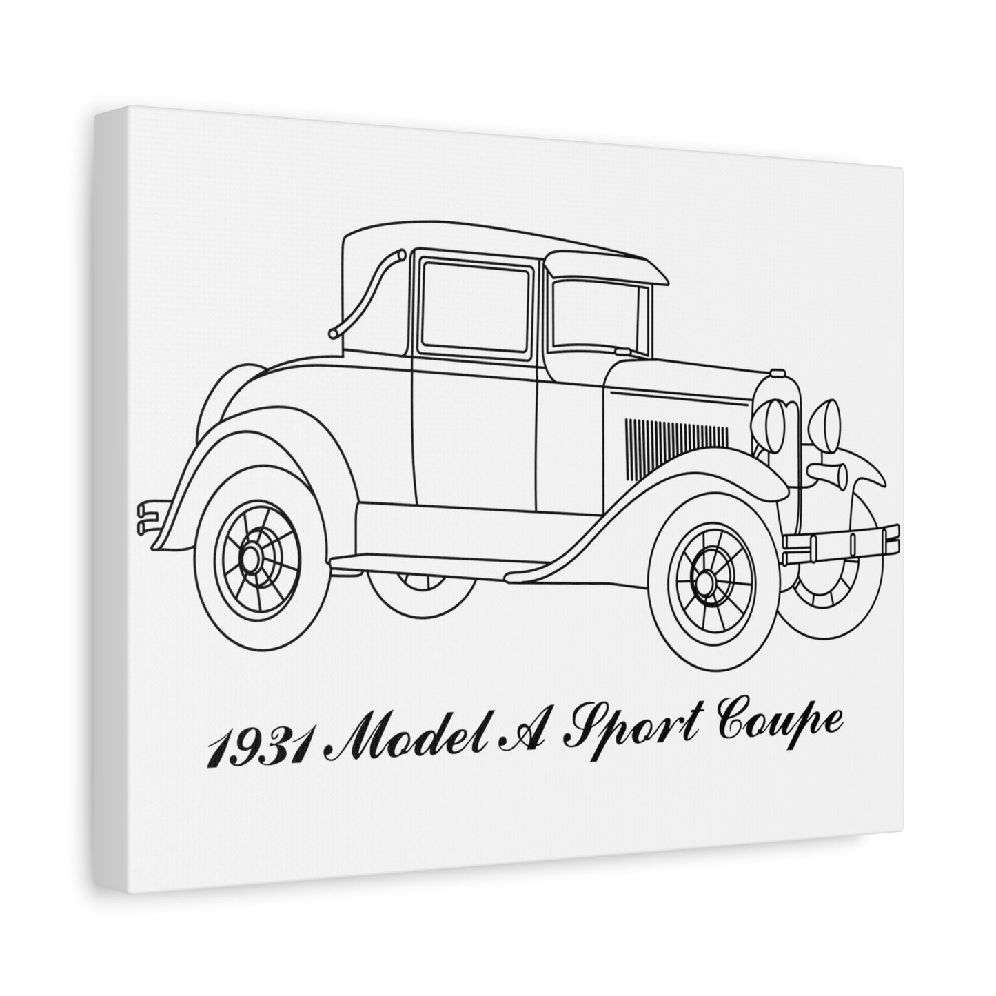 1931 Sport Coupe White Canvas Wall Art