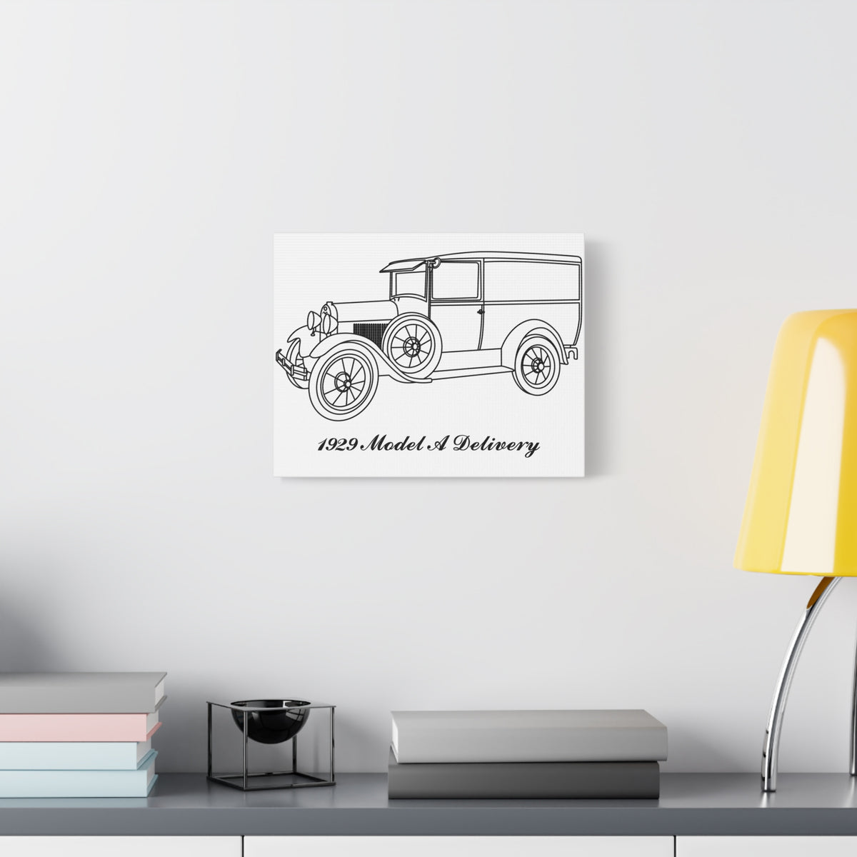 1929 Delivery White Canvas Wall Art