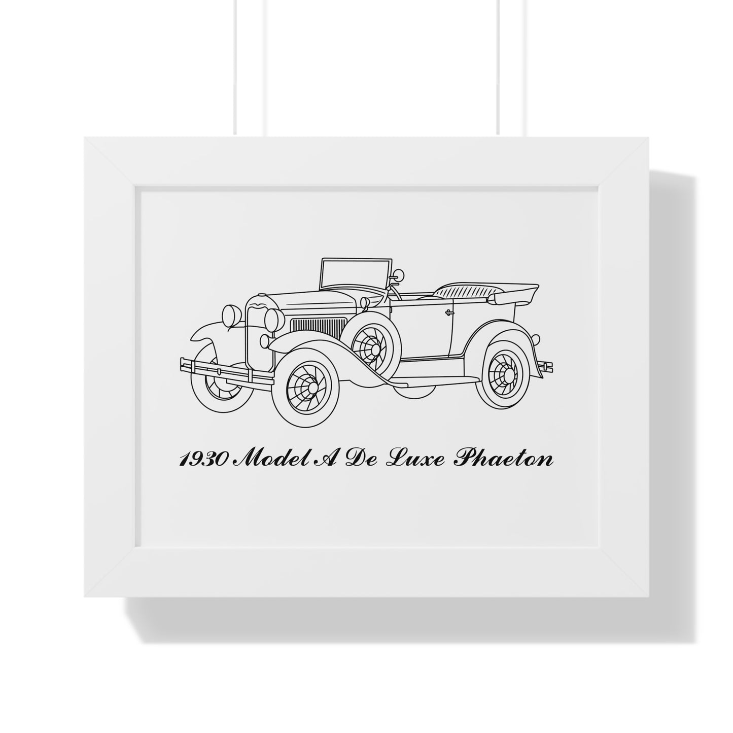 1930 De Luxe Phaeton Framed Drawing