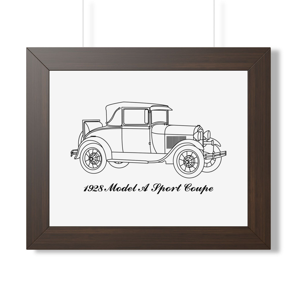 1928 Sport Coupe Framed Drawing