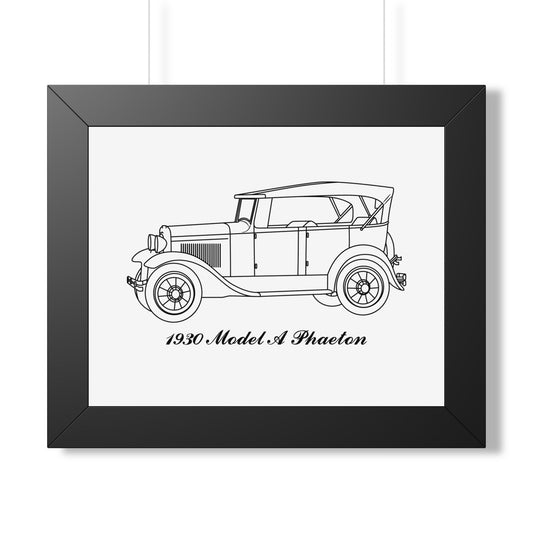 1930 Phaeton Framed Drawing